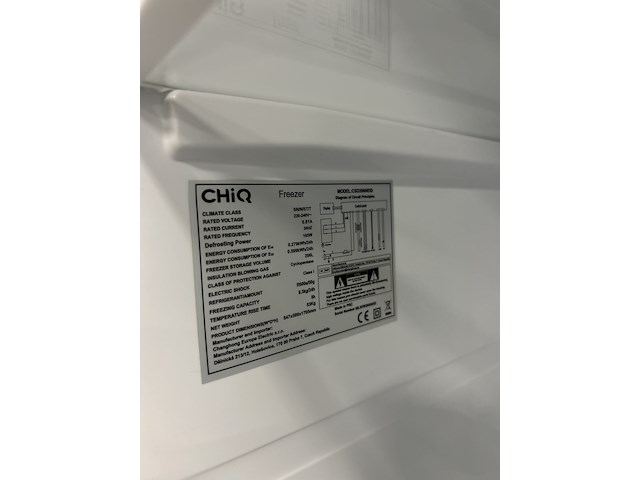 Vrijstaande vriezer 206 liter met led display chiq, csd206neid - afbeelding 7 van  9