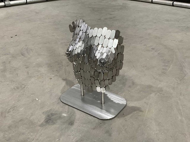 Vrouw buste in inox - afbeelding 1 van  4