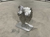 Vrouw buste in inox - afbeelding 1 van  4