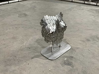 Vrouw buste in inox - afbeelding 3 van  4