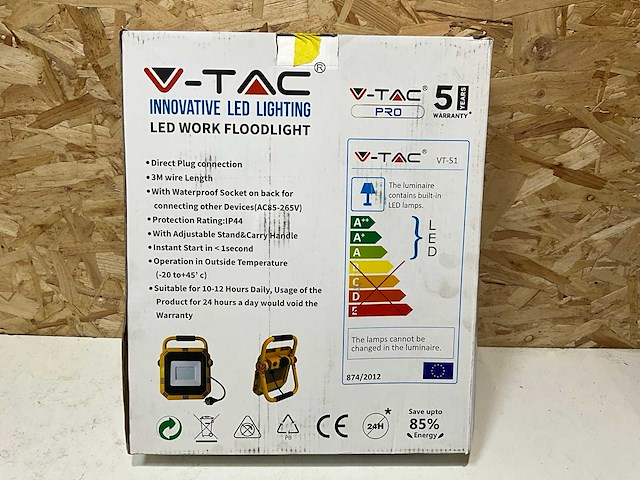 Vtac bouwlamp led (4x) - afbeelding 3 van  4