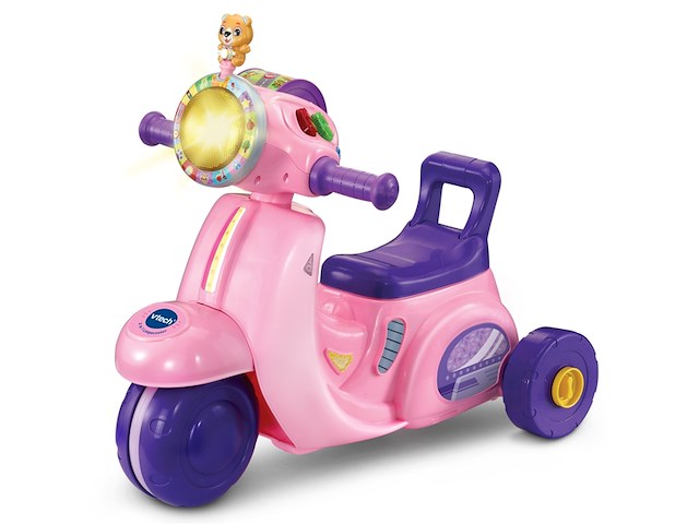 Vtech 2 in 1 loopscooter ombouwen tot driewieler speelgoed vanaf 1 jaar roze - afbeelding 1 van  6