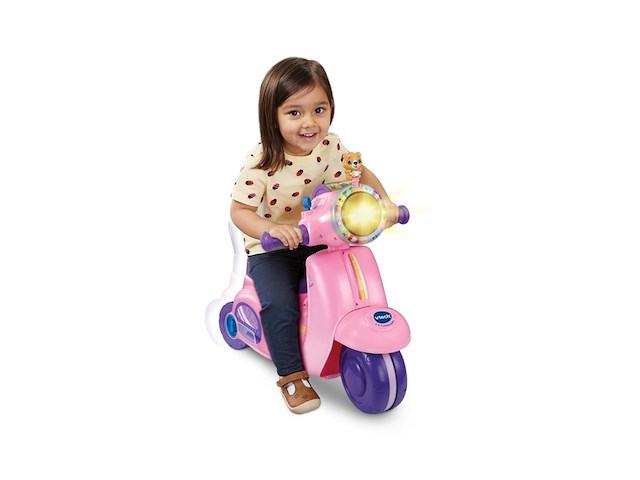 Vtech 2 in 1 loopscooter ombouwen tot driewieler speelgoed vanaf 1 jaar roze - afbeelding 2 van  6
