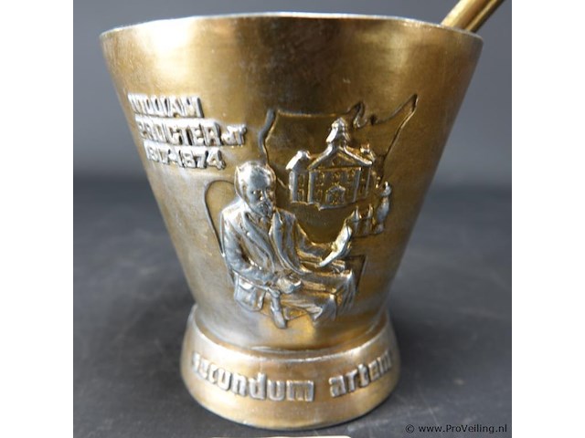 Vtg metal william proctor jr. rx secundum artem schering vijzel en stamper - afbeelding 2 van  5