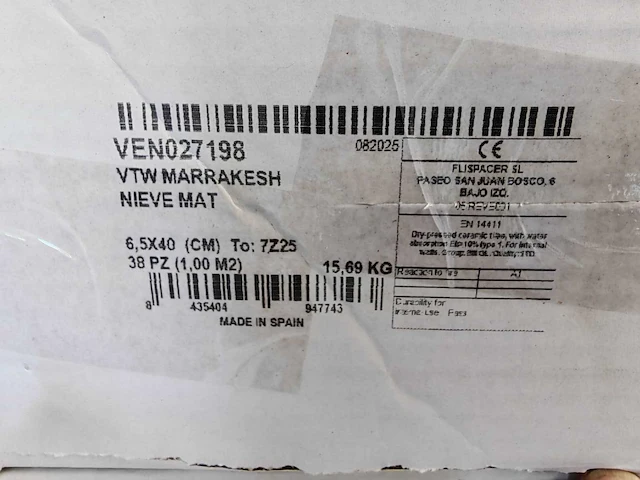 Vtwonen marrakesh nieve mat wandtegel 6,5 40 cm 45 m² - afbeelding 10 van  11