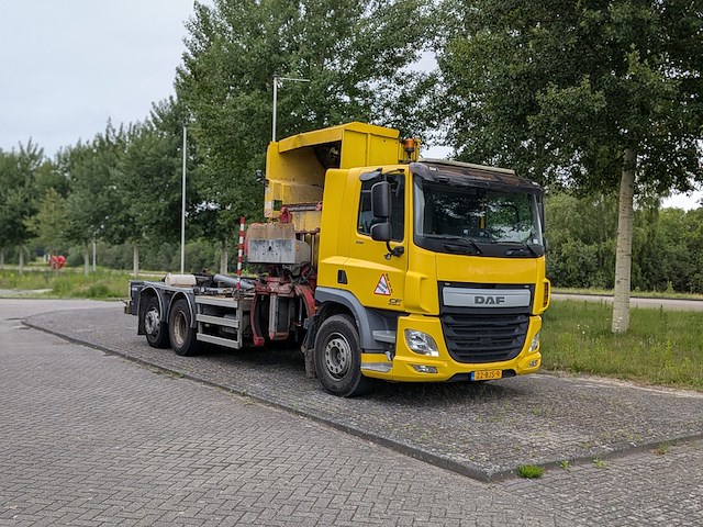 Vuilniswagen, daf, cf 290 fan, 2016, met zijlader, vdl ies-flex - afbeelding 1 van  40