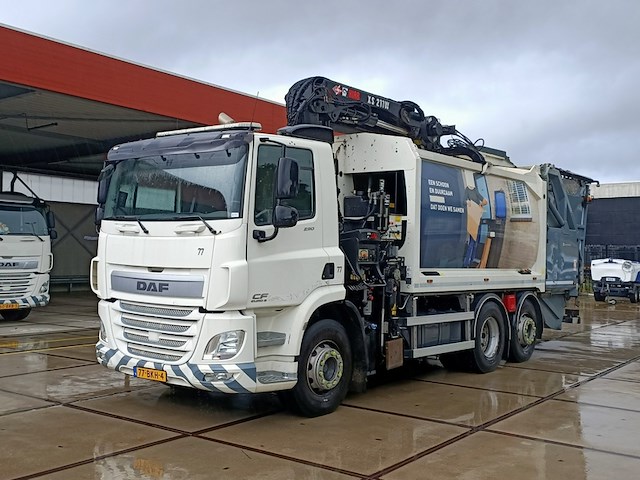 Vuilniswagen, daf, cf 290 fan bovenlader kraan hiab xs 211w, 2017 - afbeelding 8 van  32