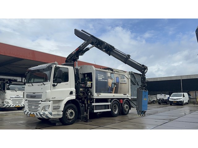 Vuilniswagen, daf, cf 290 fan bovenlader kraan hiab xs 211w, 2017 - afbeelding 14 van  32