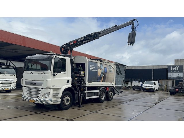 Vuilniswagen, daf, cf 290 fan bovenlader kraan hiab xs 211w, 2017 - afbeelding 6 van  32