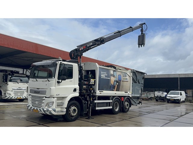 Vuilniswagen, daf, cf 290 fan bovenlader kraan hiab xs 211w, 2017 - afbeelding 18 van  32