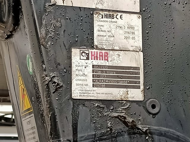 Vuilniswagen, daf, cf 290 fan bovenlader kraan hiab xs 211w, 2017 - afbeelding 7 van  34