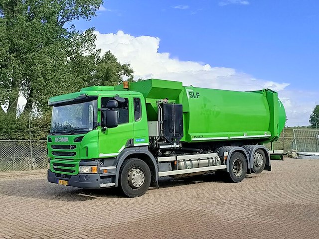 Vuilniswagen, scania, p280 6x2 opbouw haller zijlader zoeller, 2017 - afbeelding 1 van  33