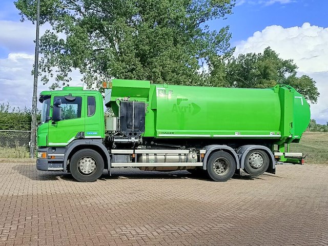 Vuilniswagen, scania, p280 6x2 opbouw haller zijlader zoeller, 2017 - afbeelding 12 van  33