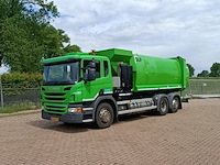 Vuilniswagen, scania, p280 zijlader haller, 2016