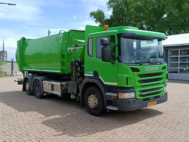 Vuilniswagen, scania, p280 zijlader haller, 2016 - afbeelding 35 van  36