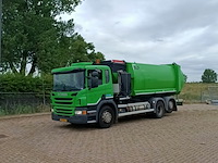 Vuilniswagen, scania, p280 zijlader haller, 2016