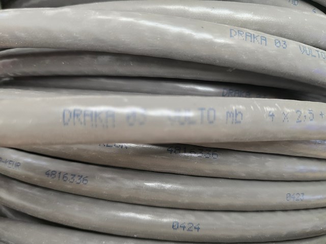 Vulto kabel draka, 4x2,5 + as 2,5 mm2 , grijs - afbeelding 3 van  7