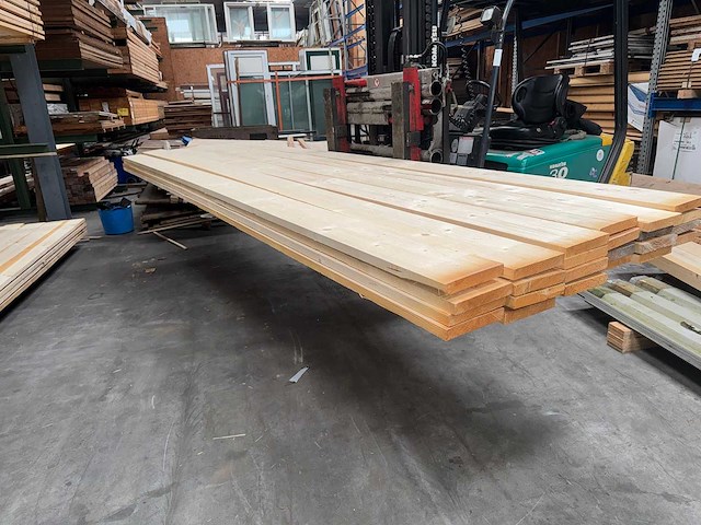 Vuren - steigerplank 5000x200x32mm (24x) - afbeelding 2 van  3
