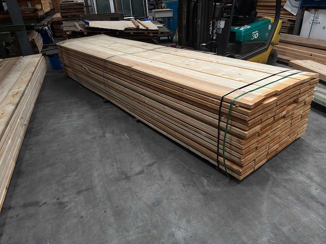 Vuren - steigerplank 5000x200x32mm (96x) - afbeelding 3 van  3