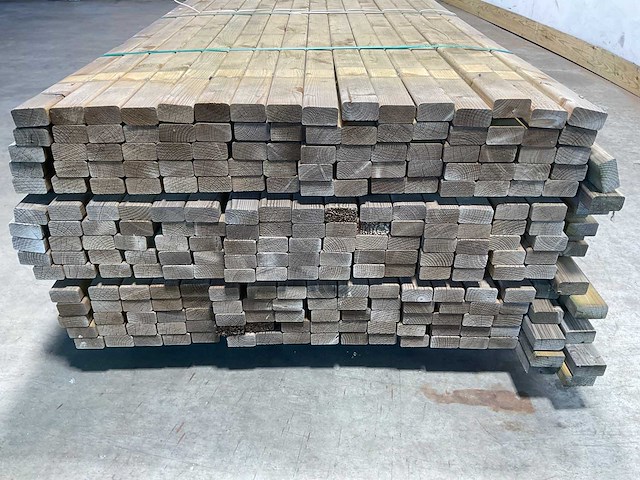 Vuren achterhout geïmpregneerd 420x5,5x2,8 cm (150x) - afbeelding 5 van  8