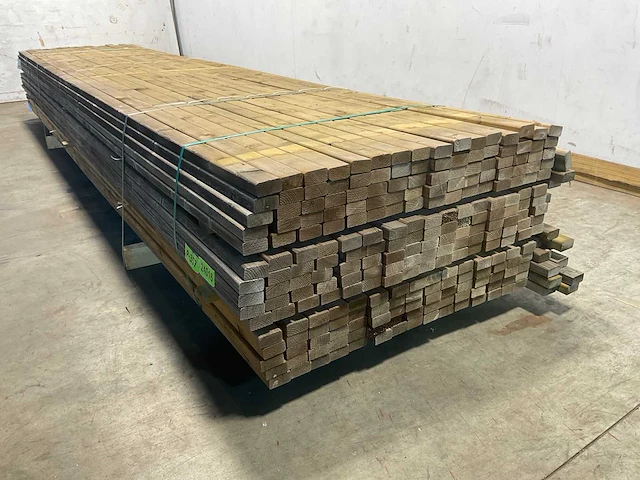 Vuren achterhout geïmpregneerd 420x5,5x2,8 cm (150x) - afbeelding 4 van  8