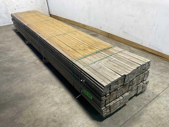 Vuren achterhout geïmpregneerd 450x5,5x2,8 cm (150x) - afbeelding 1 van  7