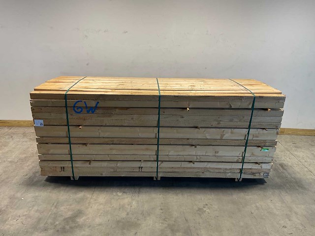 Vuren balk 300x9.6x7.6 cm (40x) - afbeelding 2 van  3