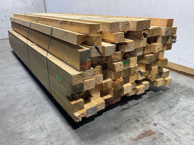 Vuren balk 300x9x6,6 cm (61x) - afbeelding 1 van  6