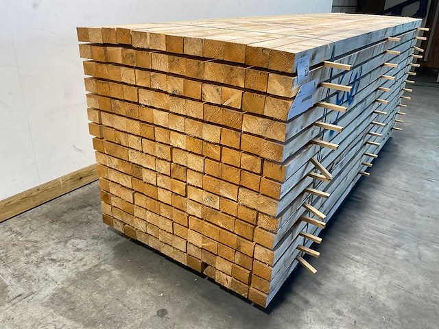 Vuren balk 300x9x6.6 cm (63x) - afbeelding 4 van  7