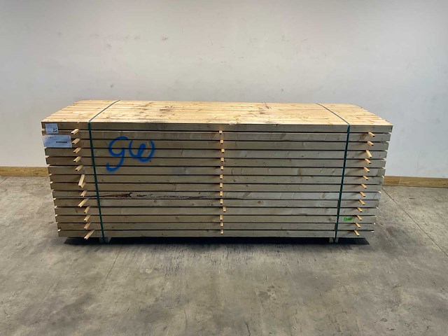 Vuren balk 300x9x6.6 cm (63x) - afbeelding 2 van  7