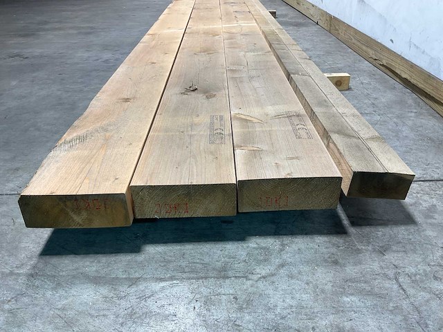 Vuren balk 380-480cm diverse breedtes 4-delig - afbeelding 6 van  6