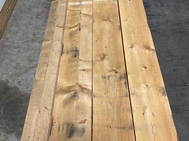 Vuren balk 380-480cm diverse breedtes 4-delig - afbeelding 3 van  6