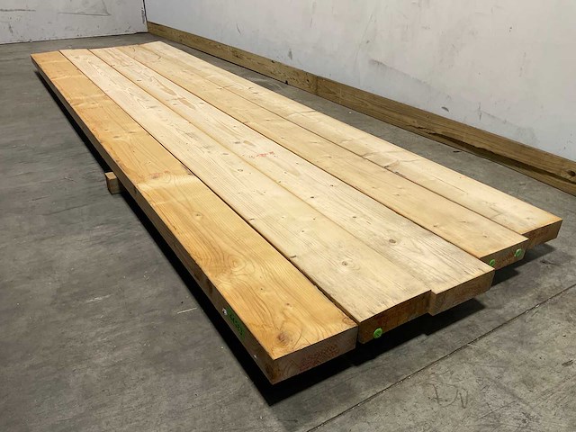 Vuren balk 390x22x7 cm (4x) - afbeelding 2 van  6