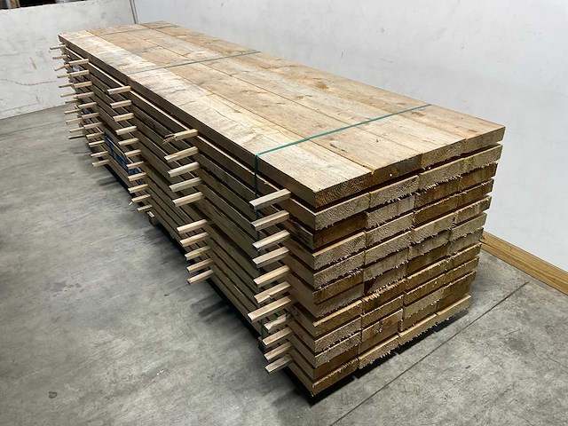 Vuren balk 400x25,5x6,6 cm (15x) - afbeelding 1 van  6