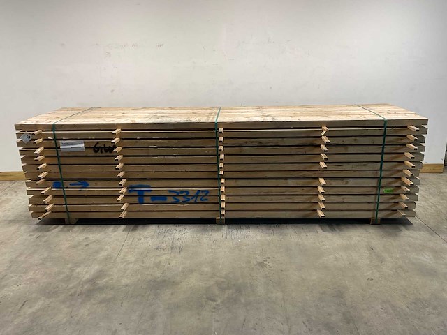 Vuren balk 400x25,5x6,6 cm (15x) - afbeelding 2 van  6