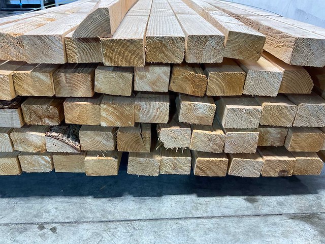 Vuren balk 400x7,8x5,2 cm (45x) - afbeelding 2 van  2
