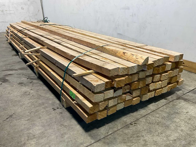 Vuren balk 400x7,8x5,2 cm (45x) - afbeelding 1 van  2