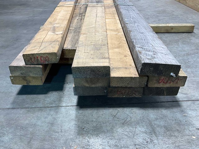 Vuren balk 420x15x6 cm (12x) - afbeelding 4 van  5