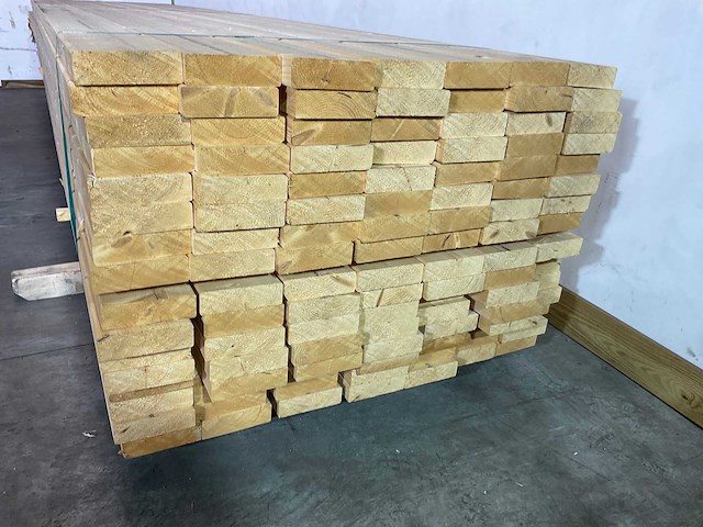 Vuren balk 450x14,5x4,5 cm (10x) - afbeelding 4 van  6