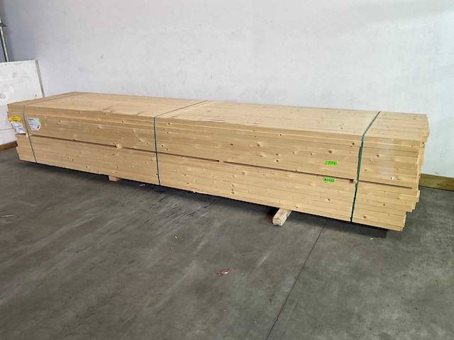 Vuren balk 450x14,5x4,5 cm (25x) - afbeelding 1 van  6