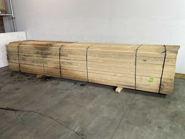 Vuren balk 480x12,5x6,5 cm (16x) - afbeelding 1 van  2