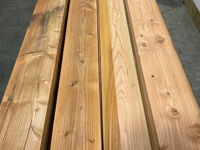 Vuren balk 480x26,5x7,5 cm (9x) - afbeelding 2 van  5