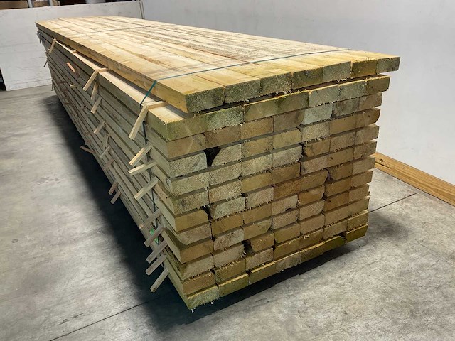 Vuren balk 500x13,2x6,6 cm (25x) - afbeelding 3 van  5