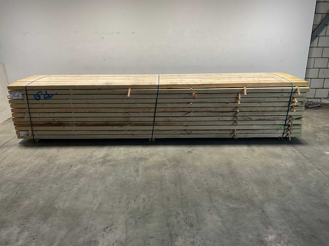 Vuren balk 500x13,2x6,6 cm (25x) - afbeelding 1 van  2