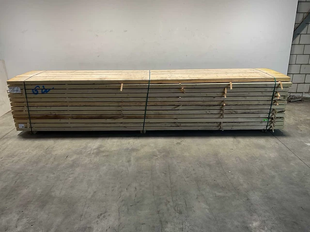 Vuren balk 500x13,2x6,6 cm (25x) - afbeelding 2 van  6