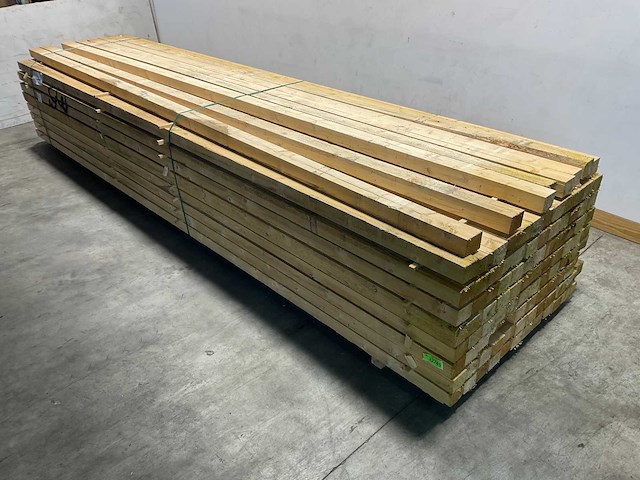 Vuren balk 500x9,6x7,6 cm (21x) - afbeelding 1 van  5