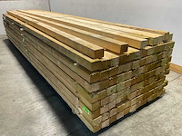 Vuren balk 500x9,6x7,6 cm (21x) - afbeelding 3 van  3