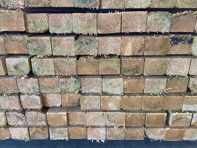 Vuren balk 500x9,6x7,6 cm (21x) - afbeelding 1 van  1