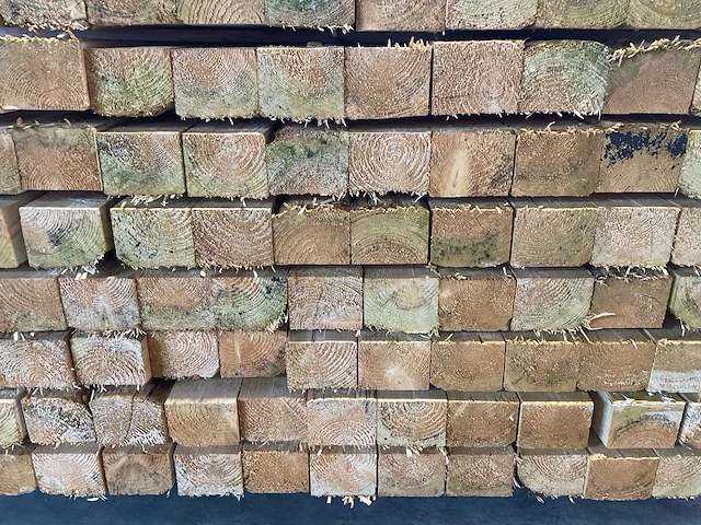 Vuren balk 500x9,6x7,6 cm (21x) - afbeelding 6 van  7