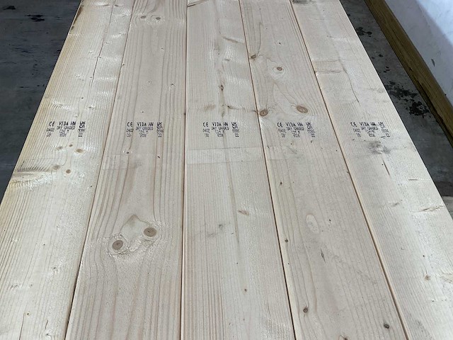 Vuren balk 510x19,5x9,5 cm (5x) - afbeelding 2 van  3